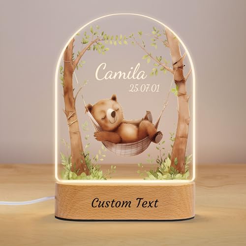 Lámpara de noche personalizada osito para niños