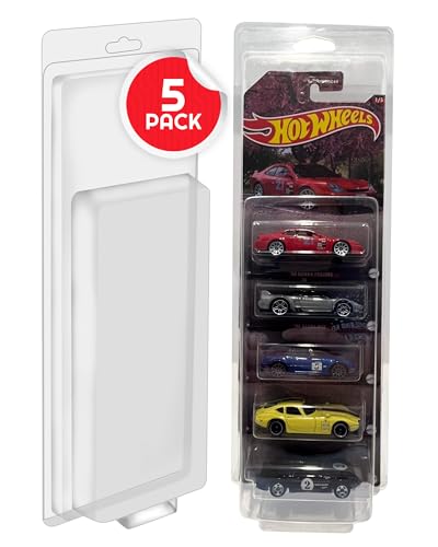 Diecast Blisters 5 Cars Compatible for Mainline or Regular Matchbox Hot Wheels Protector case Car - 0.60mm - Pack of 5 - hot Wheels Protector Packs