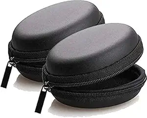 Sumgya Earphone Carrying Case or Multi-Purpose Carry Pouch for Carrying Earphones, Headset, Pen Drives, SD Cards , All Mobile Accessories case with Anti Fall Mesh Inside Case (Pack of 2)