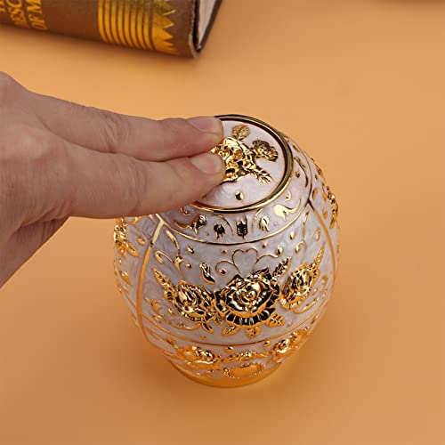 Toothpick Dispenser, Toothpick Holder Dispenser, Portable Toothpick Holder for Desk Office(Golden Bai Jinhua)