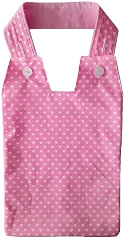 Catheter Night Bag Holder, Cover .Hearts.100% Cotton, Multi Coloured, For the catheter night bag of 2 litre capacity