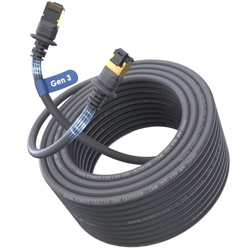 Dbilida Starlink Gen 3 Ethernet Cable 150FT, 26AWG, 2000Mbps, CMX CMR Rated, Outdoor/Indoor