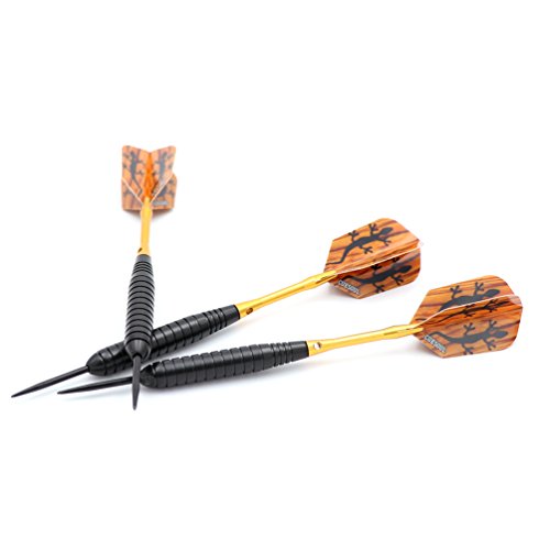 Cuesoul 23 Grams Black Coating Brass Barrels Steel Tip Darts With 2 Different Sets Dart Flights（C.fb.stbs051-C1202） #TOP4