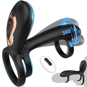 Vibrating Cock Ring with 360° Twisting G-Spot Stimulator...