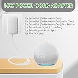 15W Power Supply Charger for Echo Dot 3rd 4th 5th Gen, 1.5M 12V 1.25A Power Cable Replacement for Kids Edition Show 5 1st 2nd Gen EchoDot with Clock Spot Pop Fire TV Charging Cord 4.0 * 1.7mm - Image 7