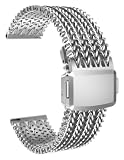 22mm Magnetic Stainless Steel Strap Watch Band,Metal Bracelet, 5Lite