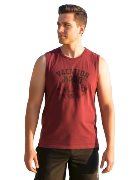Image of Rigo Stylish Cotton Printed Vest for Men | Round Neck,Regular Fit, Sleeveless T-Shirt Vest for Men | Casual Innerwear Sando for Men & Boys - Perfect for Workouts Gym, Vacations, and Beaches