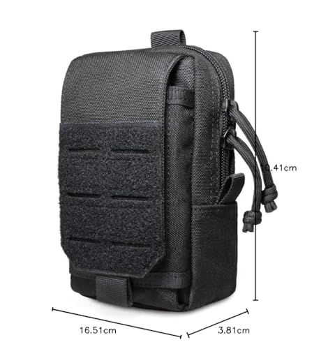 WYNEX Pochette Tactique Téléphone Portable EDC Poche Molle Sacoche Ceinture Militaire Pochette à Outils Sac de Ceinture Tactique Organisateur de Gadgets Mini Sac Annexe de Multifonction pour Voyage – vue 8
