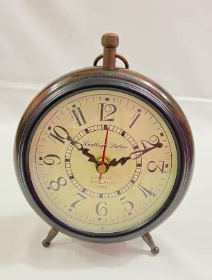 Nautical Wooden Table Clock Vintage Antique Huntleigh Station Desk Decor Clock Designer With Glass Clock #TOP3