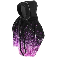 1 Pc Universal Gear Shift Knob Cover Automotive Manual Stick Shifting Handle Protector Flower Hoodie Style Black,Bright Purple Polyester