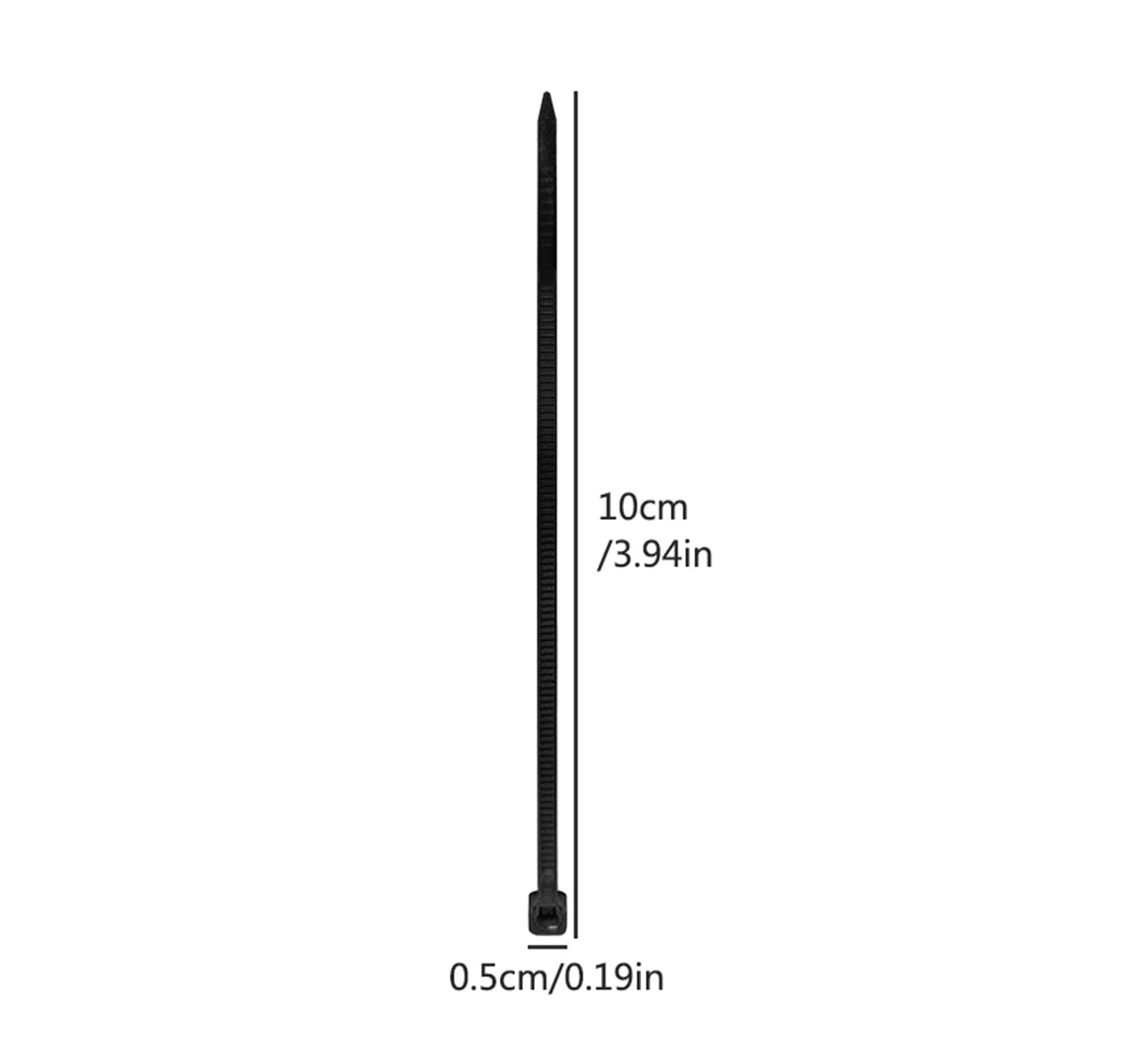 Fascette per cavi dati, 300 pezzi, in plastica e nylon, autobloccanti, regolabili, per casa e ufficio, per l'organizzazione dei cavi (nere, 2,5 x 200 mm)