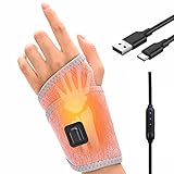 Hand & Wrist Heated Brace, Wrist Warmer Electric Heated Wrap, Auto Shut Off Heating Pad for Carpal...
