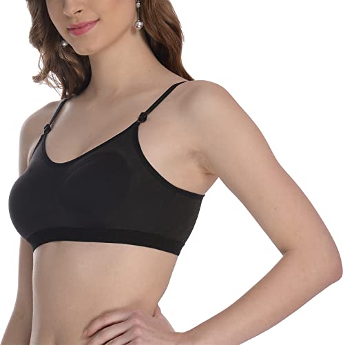 Image of FIMS - Fashion is my style Women Cotton Sports Bra for Gym, Yoga, Running Bra for Girls, Racer Back, Full Coverage, Multicolor, Cup B, See Main Image to Check How Many Bra You Will Get