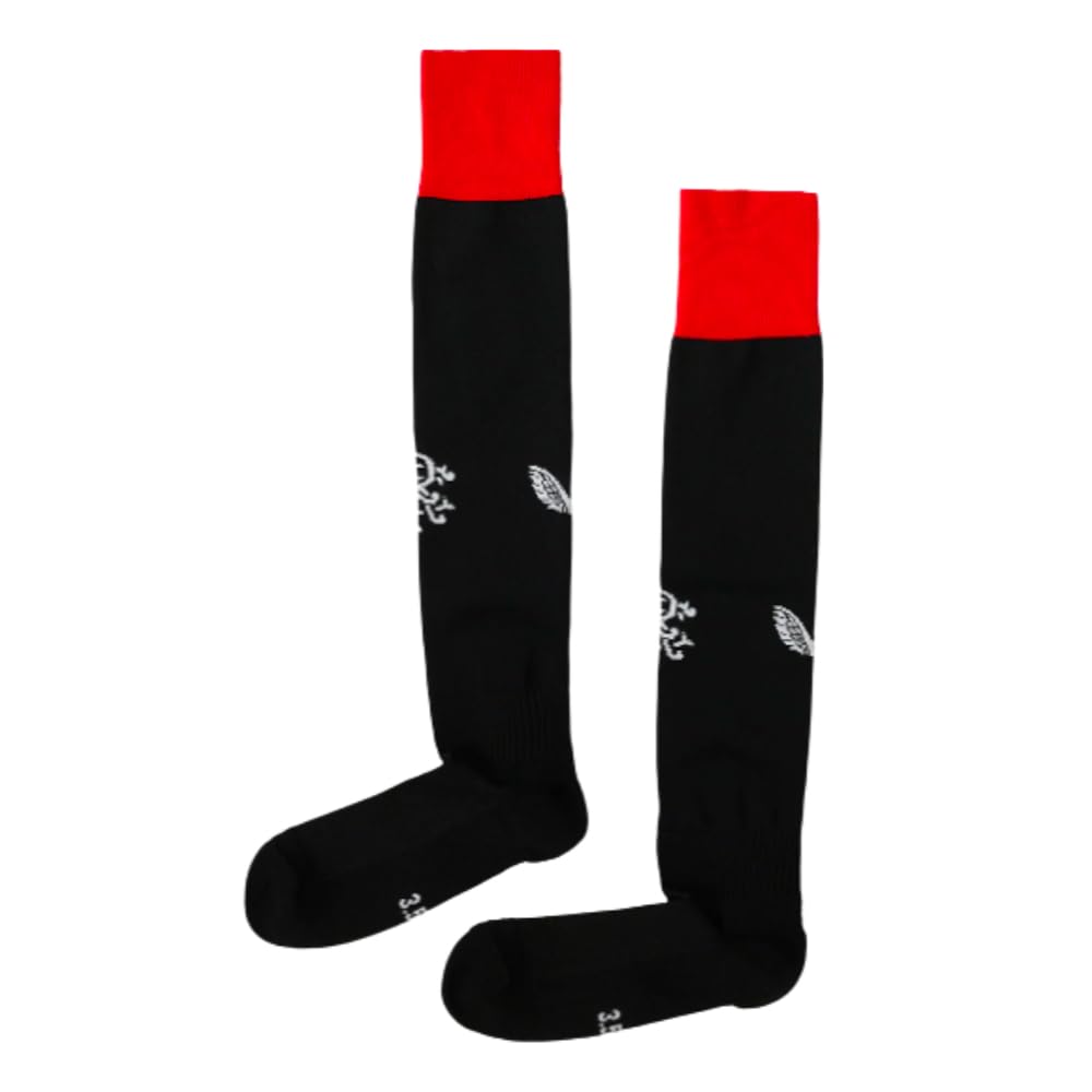 '23-'24 Rangers Home Socks (Black) - Kids Polyester Made By: Castore Unisex Kids Black Size 12.5