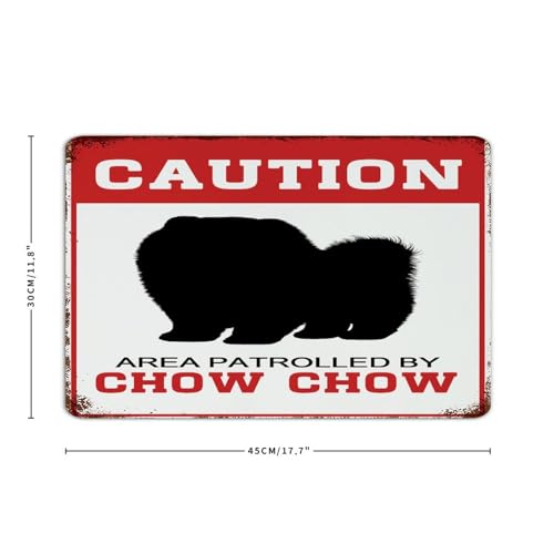 Plaque en métal Chow Chow grand format résistante aux intempéries - 3