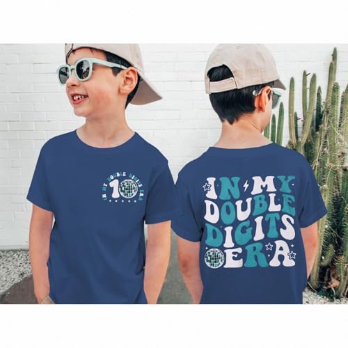 in My Double Digits Era Birthday Boy Shirt Boys 10th Birthday T-Shirt 10 Year Old Birthday Party Short Sleeve Tee Tops2