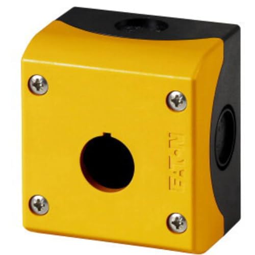 Eaton 216536 M22 boîtier plastique jaune 1 poste pour bouton arrêt