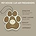 One Fur All Pet House Car Air Freshener - Pumpkin Spice Pack of 4 - Non-toxic Car Air Freshener - Pet-Friendly Air Freshener For Small Spaces & Car - Hanging Odor Eliminating Air Freshener