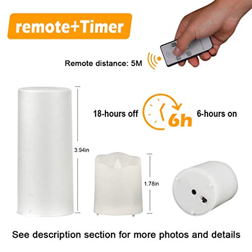 Rechargeable Flameless Candles Tea Lights, LED Candles Flickering Fake Candles with Remote & Timer, Warm White Tealights for Parties, Weddings, Bar, Family, Dinner Outdoor Picnic Decoration