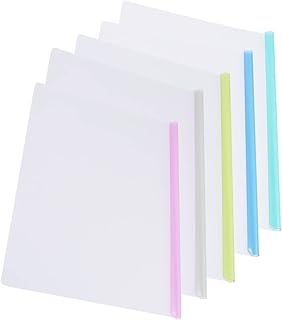 HONMEET Pasta Fichário 2 Conjuntos De Pastas Para Fichários Pastas Relatório Fichário Arquivos Organizador Pasta De Arquivo Titular Barra Deslizante Capa Do Livro Haste Braçadeira A4