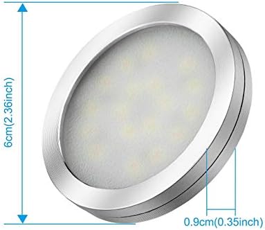 vlio Under Cabinet Light Kit, LED Puck Lights, 7.5W, 750LM, Warm White, Display Cabinet Lighting, Disc Light for Kitchen, Closet, Counter, Cupboard, Shelf, Wardrobe and More, Set of 3
