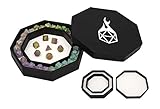 Forged Dice Co. Dice Tray Arena Rolling Tray and Storage Compatible with Any dice Game, D&D and RPG Gaming (White)