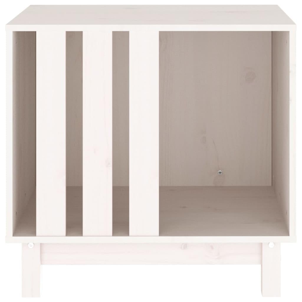 vidaXL Domek dla psa z litego drewna sosnowego 60x45x57 cm biały