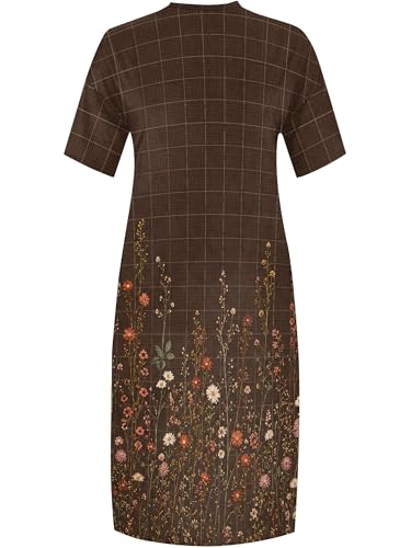 Image of PinkPatty Women's Oversize V Neck Short Sleeve Maxi Dress with Pockets