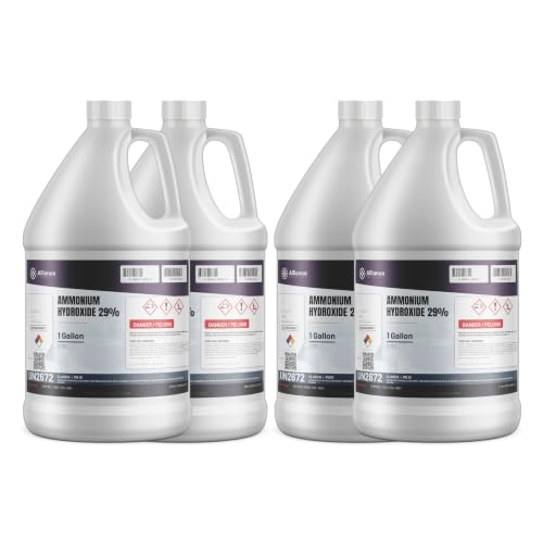 Alliance Chemical - Ammonium Hydroxide 29% ACS Grade - 4 Gallons Case - High Purity Clear Ammonia
