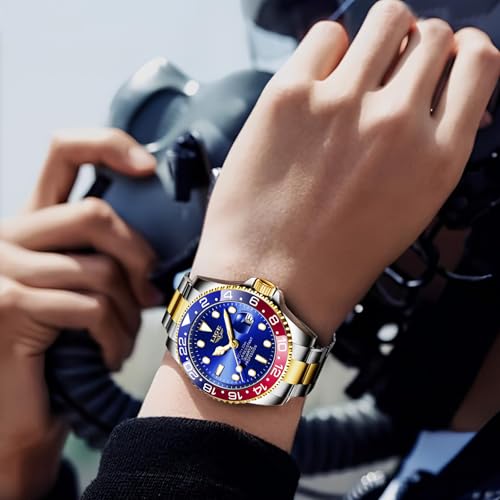 Image of LIGE Fashion Watches for Men Stainless Steel Business Dress Watch Waterproof Analog Quartz Watch with Luminous Date Display Manl Wrist Watch