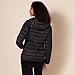 Amazon Essentials Women's Lightweight Long-Sleeve Full-Zip Water-Resistant Packable Hooded Puffer Jacket, Black, Large