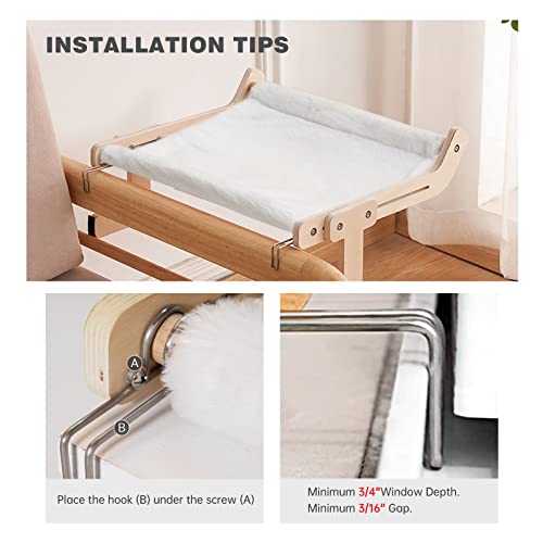 Kitgo Cat Window Sill Perch, Cat Hammock Window Seat, Suitable For Indoor Cat Window Sill And Bedside Use, No Drilling, Strong And Stable Adjustable Cat Shelf #TOP3
