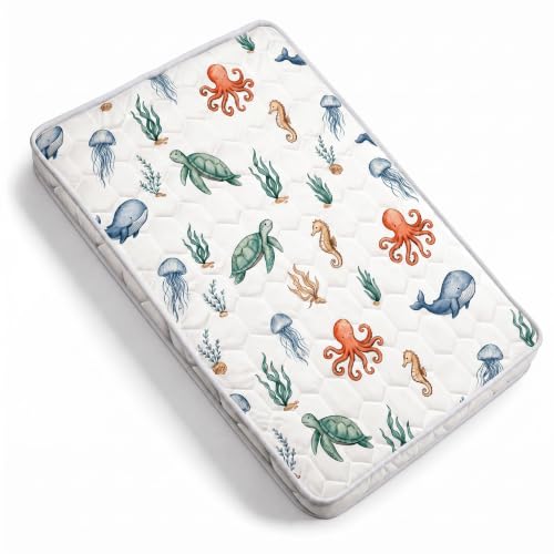 Ocean Animals Pack and Play Mattress 38x26x1.5