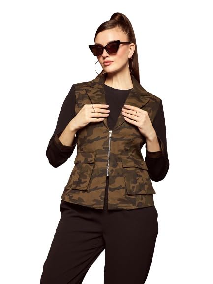 kassually Women Blazer Camouflage Printed Single Breasted Notched Lapel Collar Blazers-picture-37