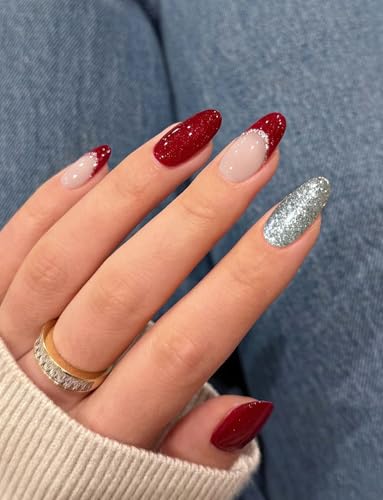 Wahrshei Tiras de gel UV, 20 unidades, color rojo brillante UV, lámina autoadhesiva, para uñas