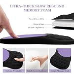 Ergonomic Mouse Pad with Wrist Rest Sloped Massage Design (Black + Purple) - Image 5