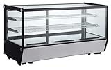 METRO Professional Tisch-Kühlvitrine GCV1200R, 68.6 x 56.8 x 121.9, 207 L, silber/schwarz