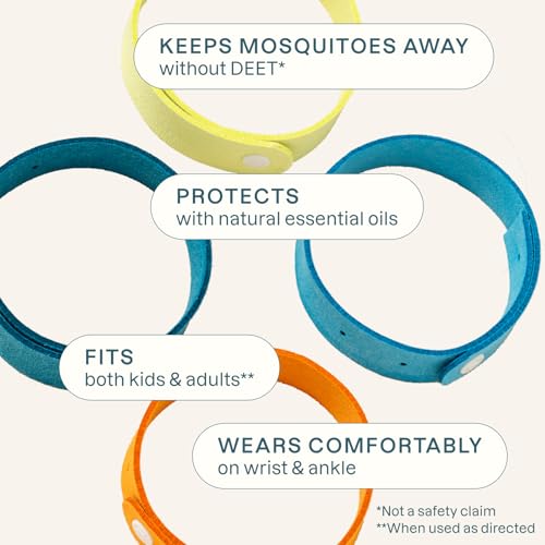 Image of Cliganic Mosquito Repellent Microfiber Bracelets (10 Count) - for Adults and Kids, DEET Free Wristbands