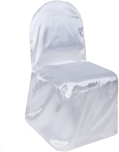 Miniatura 5 de Efavormart - 30 fundas para sillas de banquete de satén blanco brillante, fundas reutilizables y elegantes para sillas
