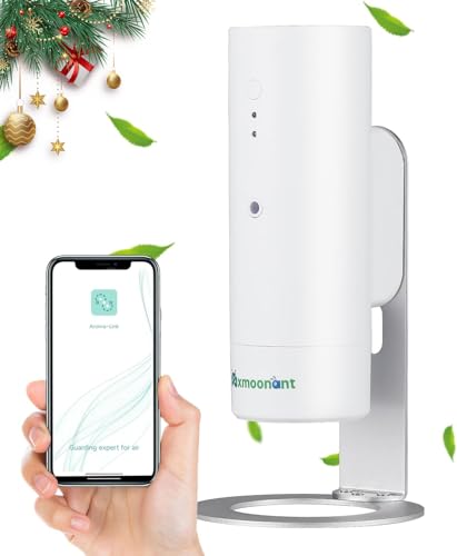 Mxmoonant Professionale Diffusore Olio Essenziali, Senza Acqua, 130ml, 30-60㎡, da Parete, Elettrico, App Control, per Grandi Ambienti, Casa, Ufficio, Negozio