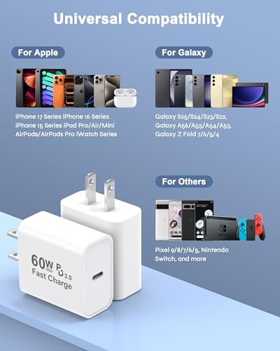 Image of iPhone 17 Pro Max Charger Fast Charging, 40W Dynamic Power Adapter with 60W Max Charger Block & 10FT Long Type C Charging Cable Cord Compatible for iPhone 17 /Air /17 Pro /17 Pro Max /16 15 Pro Max
