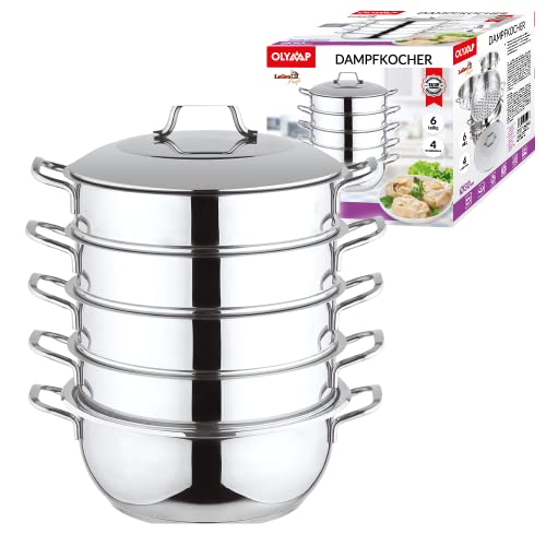 Dampfkocher, Mantowarka, Gardampfkochtopf Set aus 18/10 Edelstahl (Optional 24/26/28/30cm) / Мантоварка - Мантышница, Mantykocher, Biodampfkocher/Induktion (30cm)