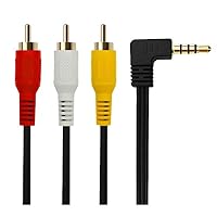 3.5 MM to RCA AVビデオケーブル オスケーブル Amazon | RCAステレオオーディオビデオオスAUXケーブルへの3.5 mmから3