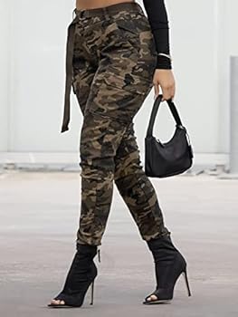 ZODLLS Women's Camo Pants Cargo Trousers Camouflage Pants Stretchy high  Waist Casual Multi Outdoor Jogger Pants with Pocket(Olive Camo,XX-Large) :  Amazon.sg: Fashion