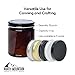 North Mountain Supply 9 Ounce Amber Glass Straight Sided Mason Canning Jars - with 70mm Gold Metal Lids - Case of 12