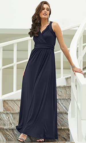 Image of KOH KOH Womens Long Sleeveless Flowy Bridesmaid Cocktail Evening Gown Maxi Dress