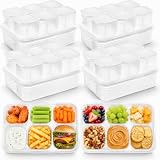 YIMITEE 28 Pcs Salad Bar Container for Fridge, Plastic Food Storage Organizer with Lid, Stackable Refrigerator Bins with 24 Individual Removal Boxes, Reusable Meal Prep Container for Fruit, Vegetable