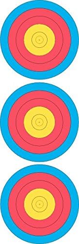 JVD3 x 20cm FITA Target Face Vertical 3 Spot Reinforced Paper