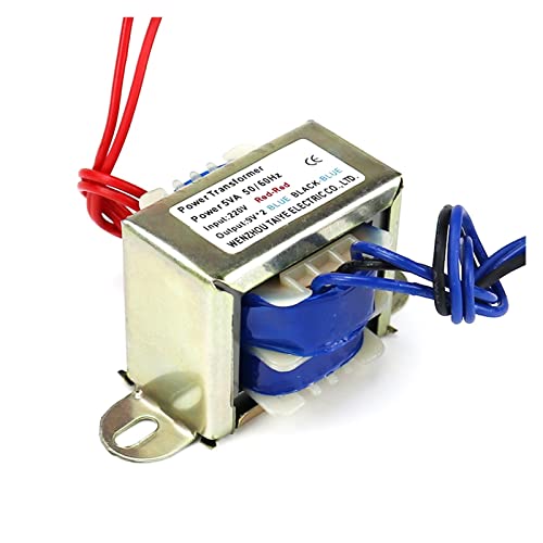 SGTD Entrée de Transformation Automatique 220V 380V 5W Sortie de transformateur de Puissance 6V 9V 12V 15V 24V Circuit de Commande d'éclairage de transformateur de Puissance Assorti (Color : 220V 6V)