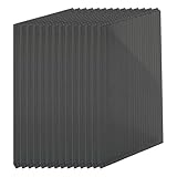 Relaxdays Lot de 14 plaques alvéolaires Double paroi 6 mm, pour Serre, H : 121 x 60,5 cm, Polycarbonate, Anthracite